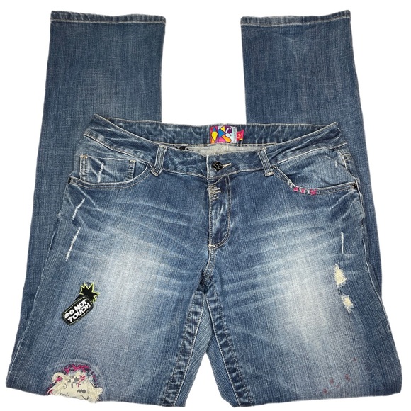 AKDMKS Akademiks Women’s Patch Distressed Jeans - Picture 4 of 14